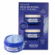NatureWell Resurfacing Face Polish 2Pk w/Vitamin C & Niacinamide Squalene Vit E
