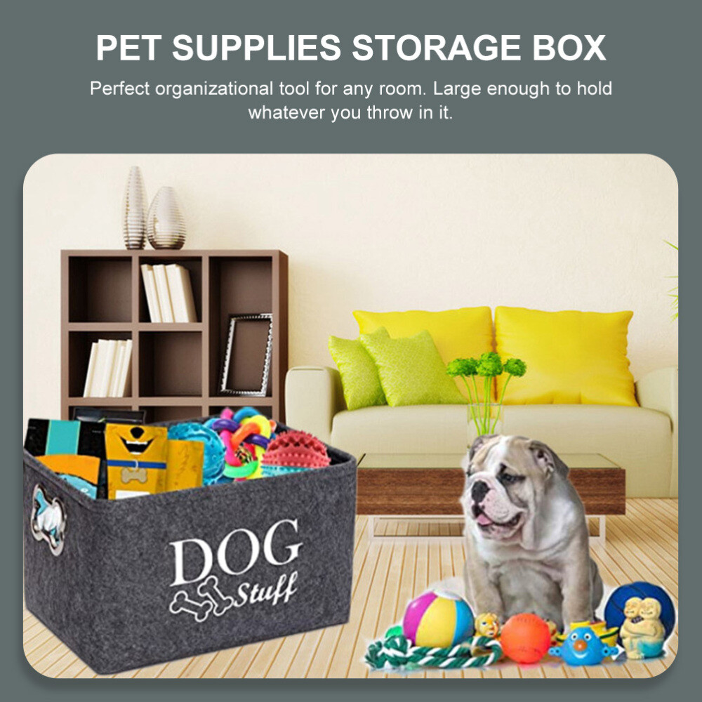 Dog Supplies Organizer Custom Pet Toy Storage Box, Personalized Dog