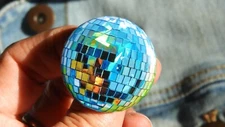 1.25" Holographic Disco Ball Button Pin Badge, Small Disco Ball Pin, Music Pin