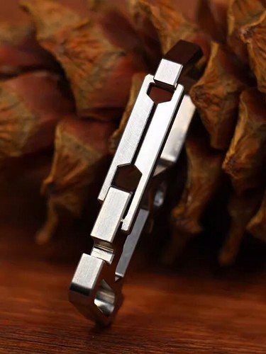 New Titanium Mechanic Key Chain Carabiner Bottle Opener Outdoor Multi EDC Tools - Picture 6 of 6