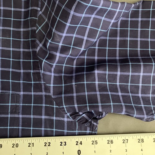 Brioni Mens Large Blue Check Made In Italy Button Down Long Sleeve Dress Shirt - Picture 8 of 11