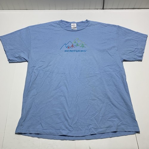 Vintage Kentucky State T Shirt Embroidered Mountain Sky Logo Men’s Size XL - Picture 2 of 8
