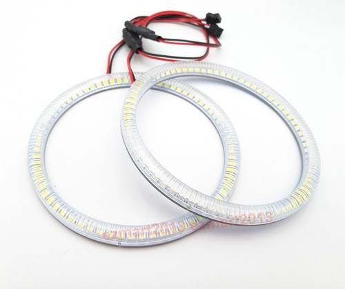 2 piezas Anillo de halo LED para automóvil motocicleta Faro antiniebla Ojo demonio blanco DRL - Imagen 85 de 141