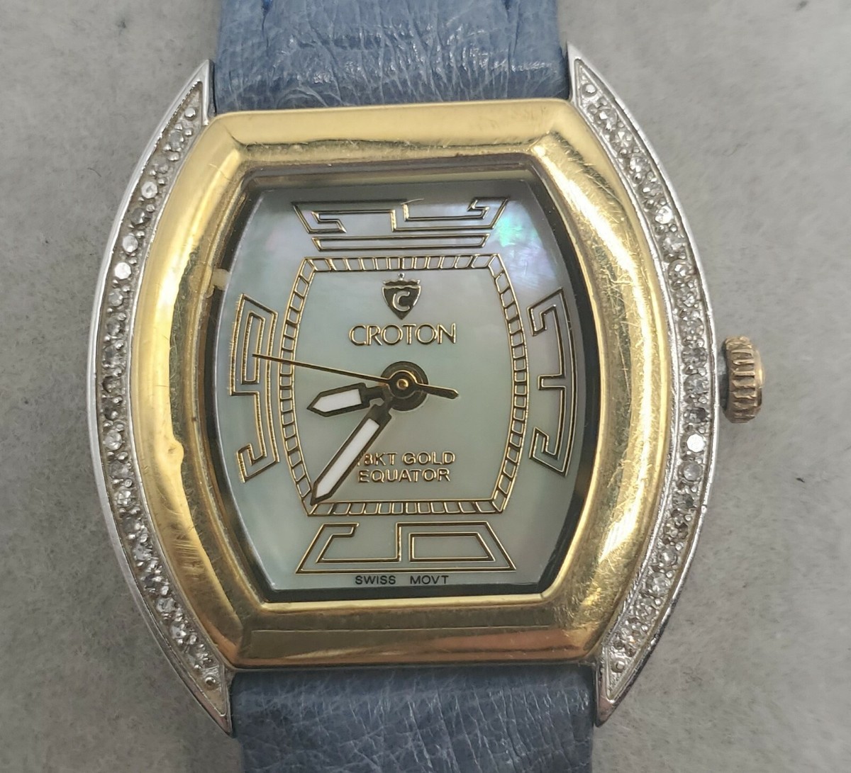 Ladies CROTON Equator Stainless Steel Wristwatch 18K Gold  display picture 1