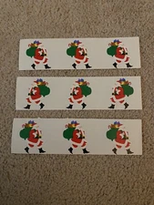 Mrs Grossman Sticker Sheets Santa Claus 9 Stickers Lot Vintage 1994 2” Christmas