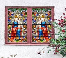 3D Queen Infant A596 Window Film Print Sticker Cling Stained Glass UV Sinsin