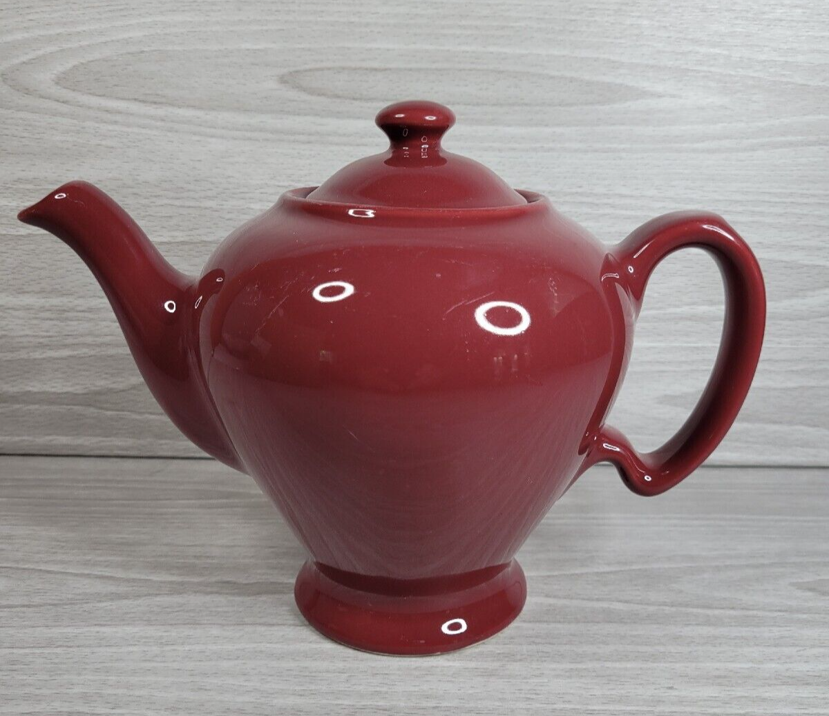 McCormick Tea Baltimore MD Ceramic Vintage Tea Pot Burgundy Made in