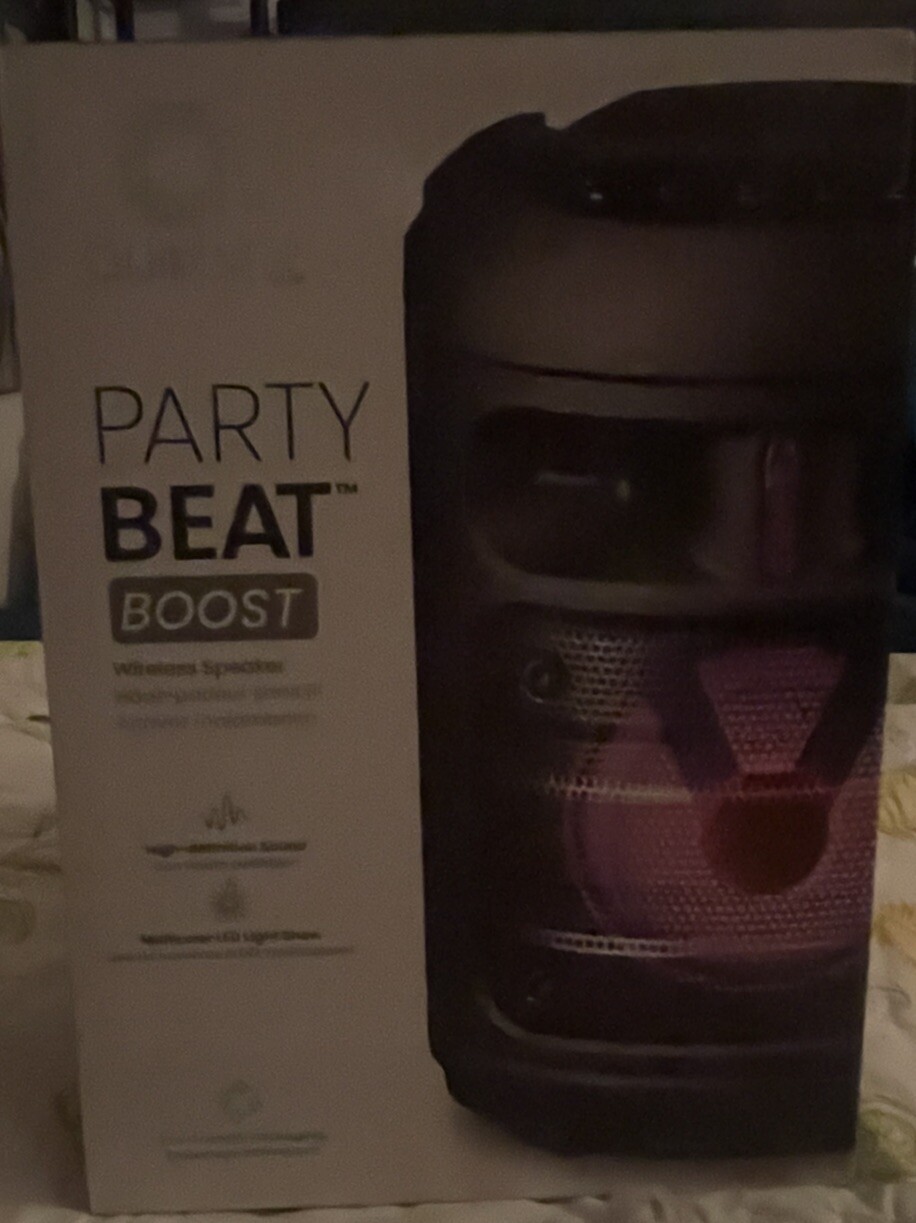 Altavoz LED inalámbrico Quikcell Party Beat Boost con entrada de micrófono