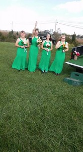 emerald green bridesmaid dresses long
