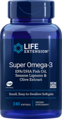 TAKE OFF $20 NOW! FOUR PACK SALE Life Extension Super Omega 3 EPA/DHA  240 gels