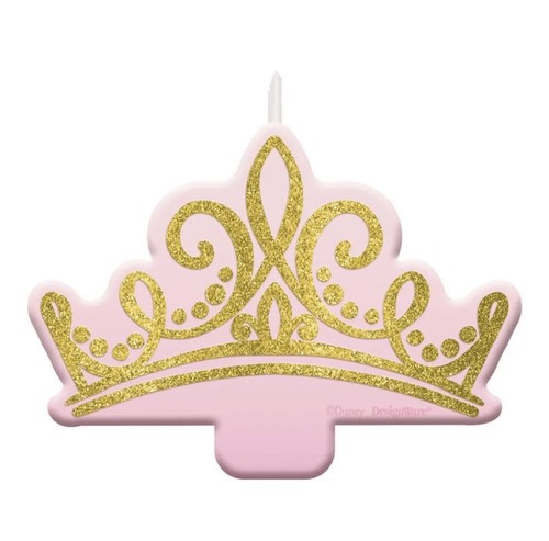 DISNEY PRINCESS Once Upon a Time GLITTER CANDLE ~ Birthday Party Supplies Cake - Picture 3 of 3