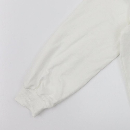 SheIn Girls White Crew Neck Cotton Blend Jumper Size 12-13 Years - Picture 12 of 12