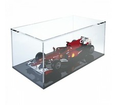 E-374 TEC Teca espositiva in plexiglass trasparente scala 1:18 con base nera - M