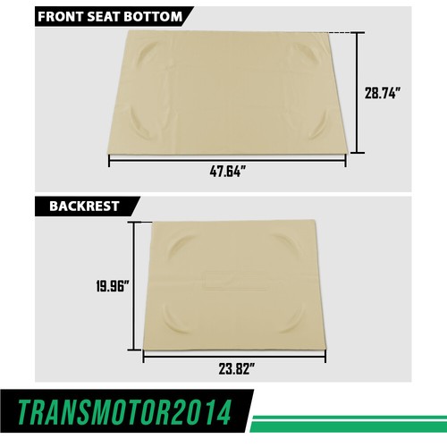 3Pc Club Car Front Seat Covers PU Leather Fit For 1982-00 PRE-2000 DS Golf Cart - Picture 6 of 12