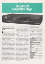 Sharp - DX-620 CD Player - Full Original Test Report - 1986