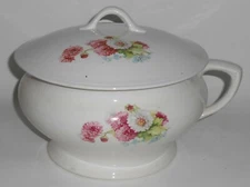 Homer Laughlin Pottery China Large Floral Bedroom Commode w/Lid