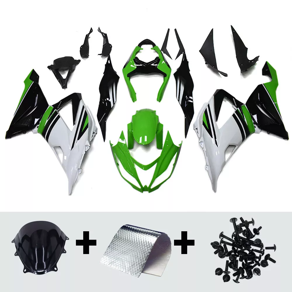 Fairings for Kawasaki ZX6R 2013 2014 15 16 2017 2018 Black Green