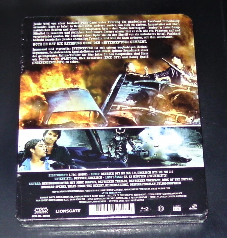 INTERCEPTOR THE WRAITH UNCUT MIT CHARLIE SHEEN BLU RAY LIMITIERTE STEELBOOK NEU - Bild 2 von 4