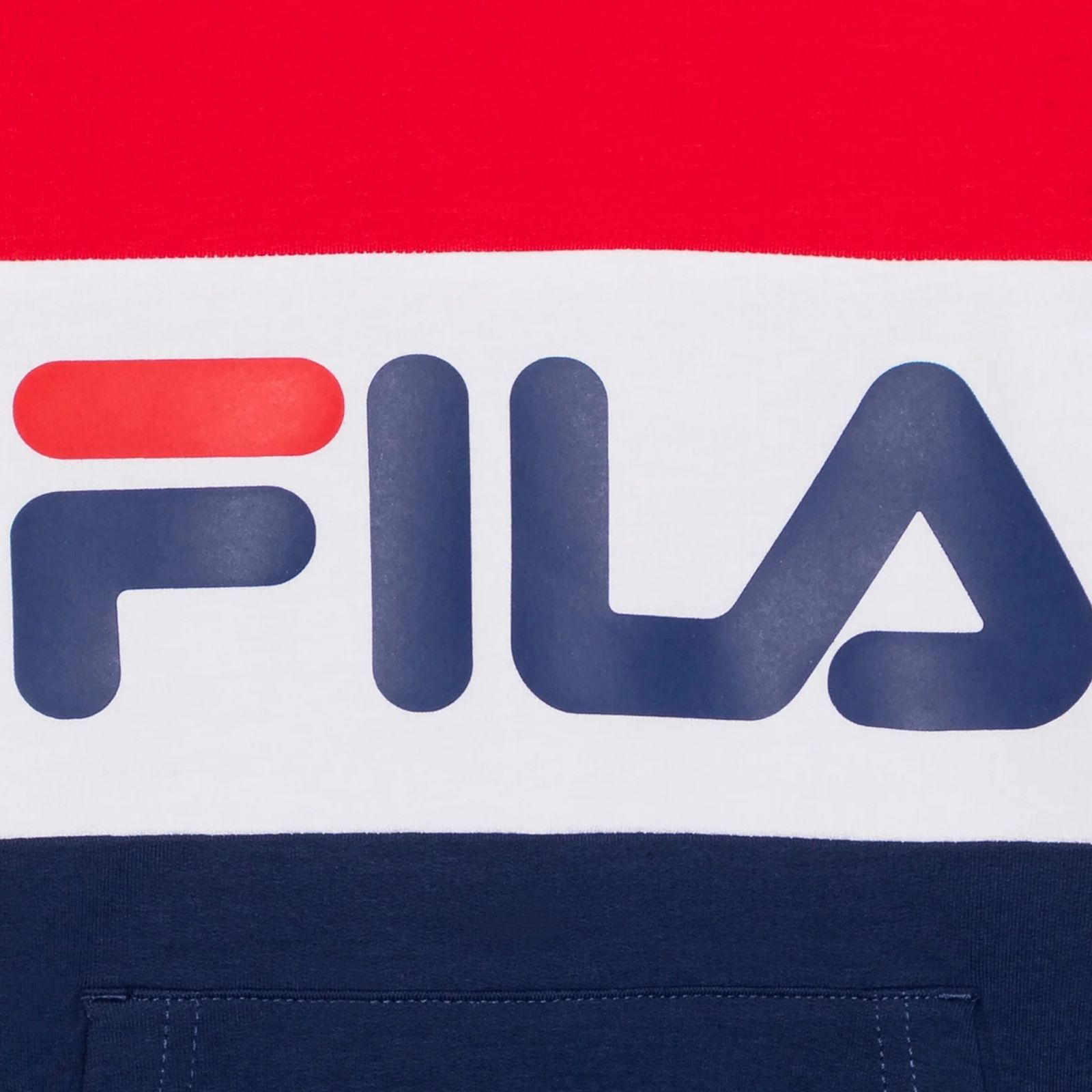 Felpa con cappuccio FILA Bagana bambini ragazzi pullover con cappuccio blu rosso bianco
