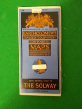 BARTHOLOMEWS  CLOTH  HALF-INCH CONTOURED MAP  THE SOLWAY  SHEET  38  C 1947