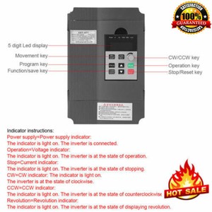 Details About 1 5kw 220v Variable Frequency Drive Inverter Vfd For 3 Phase Ac Motor
