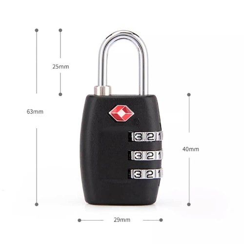 2pcs 3Dial TSA Security Locks Travel Luggage Combination Code PadLock Suitcase - Picture 11 of 11