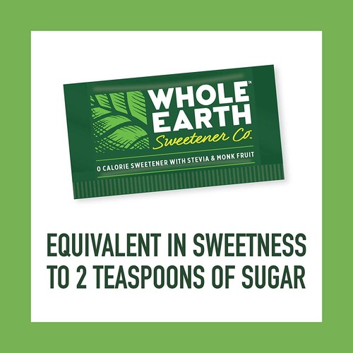 WHOLE EARTH Stevia, Monk Fruit & Erythritol Sweetener, 400 Powder Packets ✅ - Picture 5 of 7