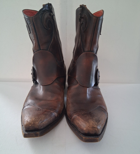 Mark Nason Leather Boots Men Western Made In Italy 67269 Size 9 - Picture 3 of 7