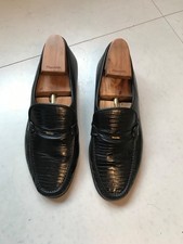Church’s Black Genuine Lizard “Hand Made In Italy” Moccasins Shoes 8.5