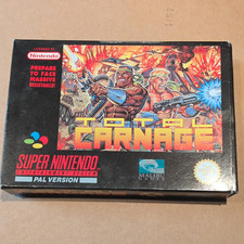 Total Carnage - Super Nintendo (SNES) - PAL Region - Game cart, box + manual