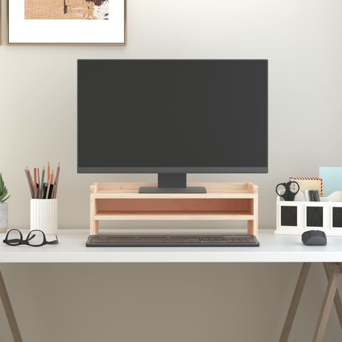 Stojak na monitor lite drewno sosnowe nakładka na biurko duży wybór vidaXL - Zdjęcie 2 z 51