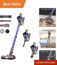 Cordless Vacuum Cleaner, 550W 45kPa 65Mins Vacuum Cleaners for Home with LED ...