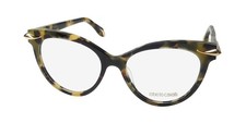 NEW ROBERTO CAVALLI VRC018 EYEGLASS FRAME PLASTIC 54-17-140 BEIGE CAT EYE