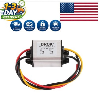 Compact Waterproof DC Buck Converter - Adjustable 3-15V for Electronics Projects