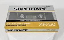 Realistic SUPERTAPE Premium Ferric XR-60 Minute Blank Cassette Tape, New 