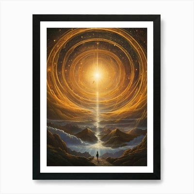 Lichtkreis Kunstdruck gerahmt Wandbild Poster Leinwanddruck Bild