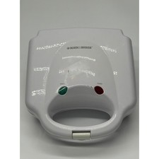 Black Decker 700W Electric Sandwich Maker Waffle Maker Snack Maker White G605W