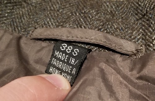 Patagonia Herringbone Tweed Blazer Vtg Men's Size 38S Gray Polyester Blend 51884 - Picture 6 of 6