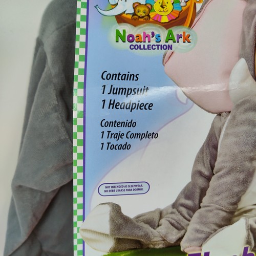 NWT Rubies Noah's Ark Elephant Infant 12-18 Months Plush 2 pc Halloween Costume - Picture 4 of 9