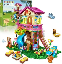 Tree House Building Set with LED Light - 622Pcs Treehouse Building Blocks Toys, 