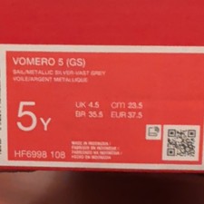 Nike Vomero 5 (GS) Kids Sneaker White/Silver US 5Y HF6998-108