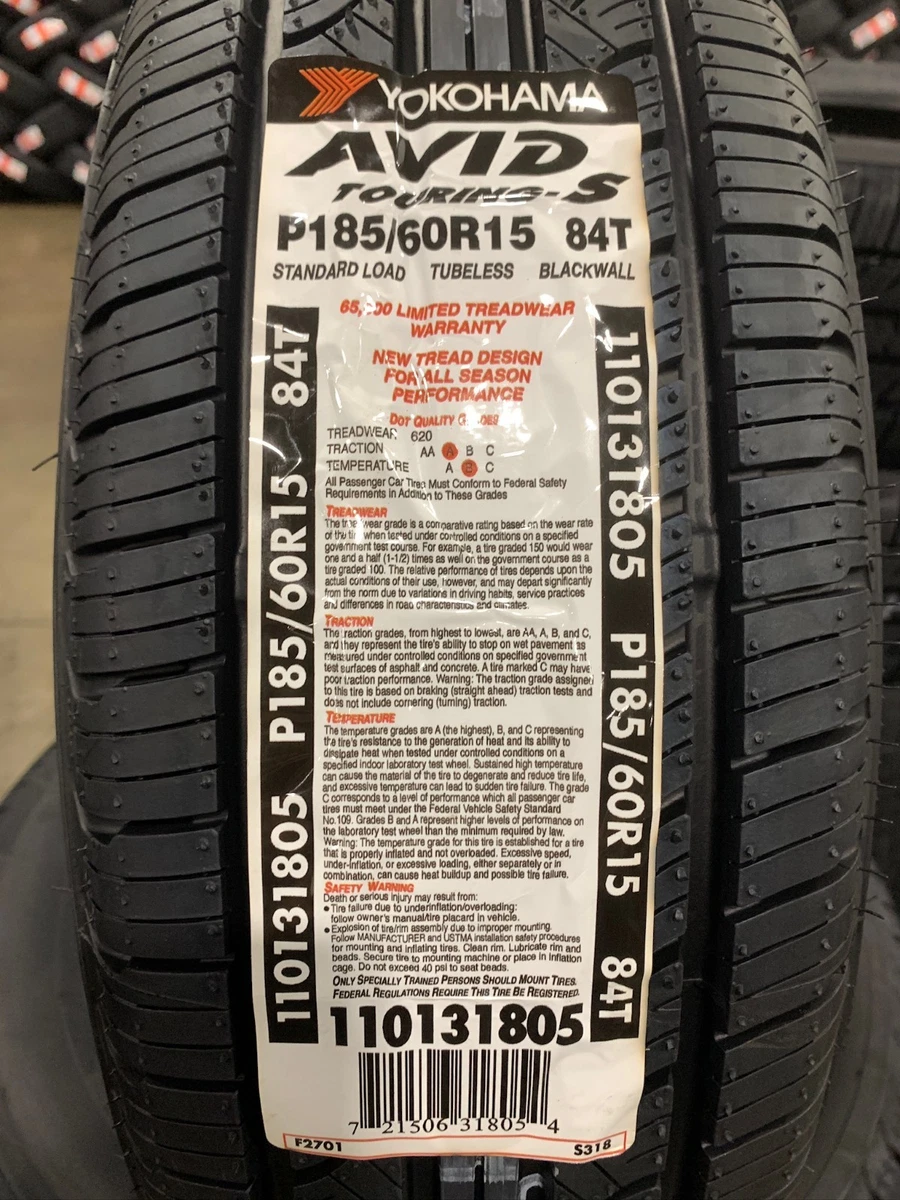 YOKOHAMA製185/60R15タイヤとHONDA純正タイヤホイールのセット