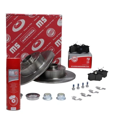 Kit disques + plaquettes + nettoyant arrière pour RENAULT CLIO III - Photo 1/4