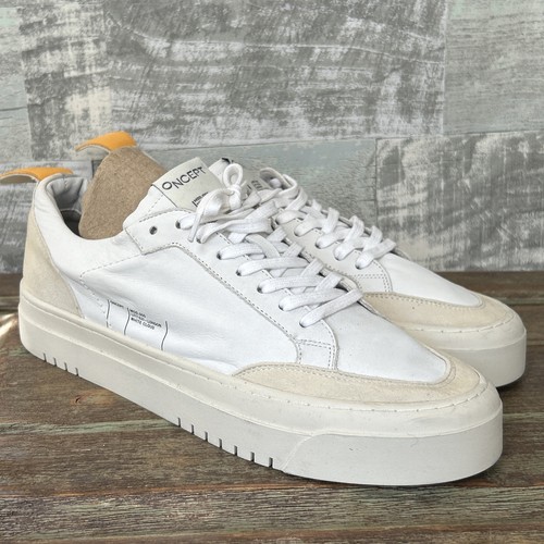 Oncept London Sneaker Uomo 9.5 London Scarpa Bianca Cloud Pelle Scamosciata Casual Usato in Ottime Condizioni - Foto 1 di 9