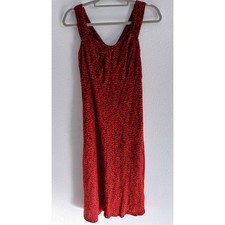 Vintage Midi Dress Womens 6 Black Red Sweetheart Romantic 90s Cocktail Party
