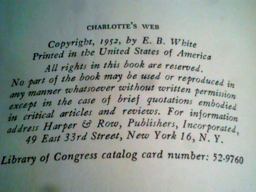 E B White CHARLOTTE'S WEB 1952 Hardcover Children’s Book Harper & Row First Ed. - Picture 4 of 5