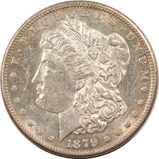 1879-S $1 MORGAN DOLLAR REVERSE OF 1878 FLASHY HIGH GRADE EXAMPLE SEMI-PROOFLIKE