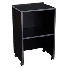 Oklahoma Sound 112-Bk Av Cart/Lectern Base, Black