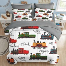 7 Pcs Queen Size Comforter Set with 2 Pillowcases  2 Shams, Children Cartoon...