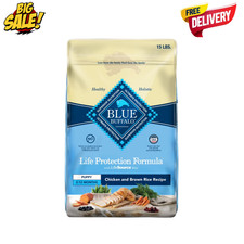 Blue Buffalo Life Protection Puppy Dog Food 15lb Chicken Brown Rice Dry